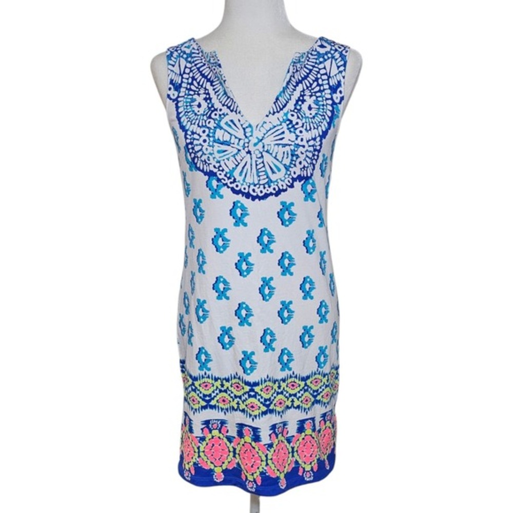 Lilly Pulitzer Harper Shift Dress Sz Small To‎ The Sea Turtle Engineered 26732